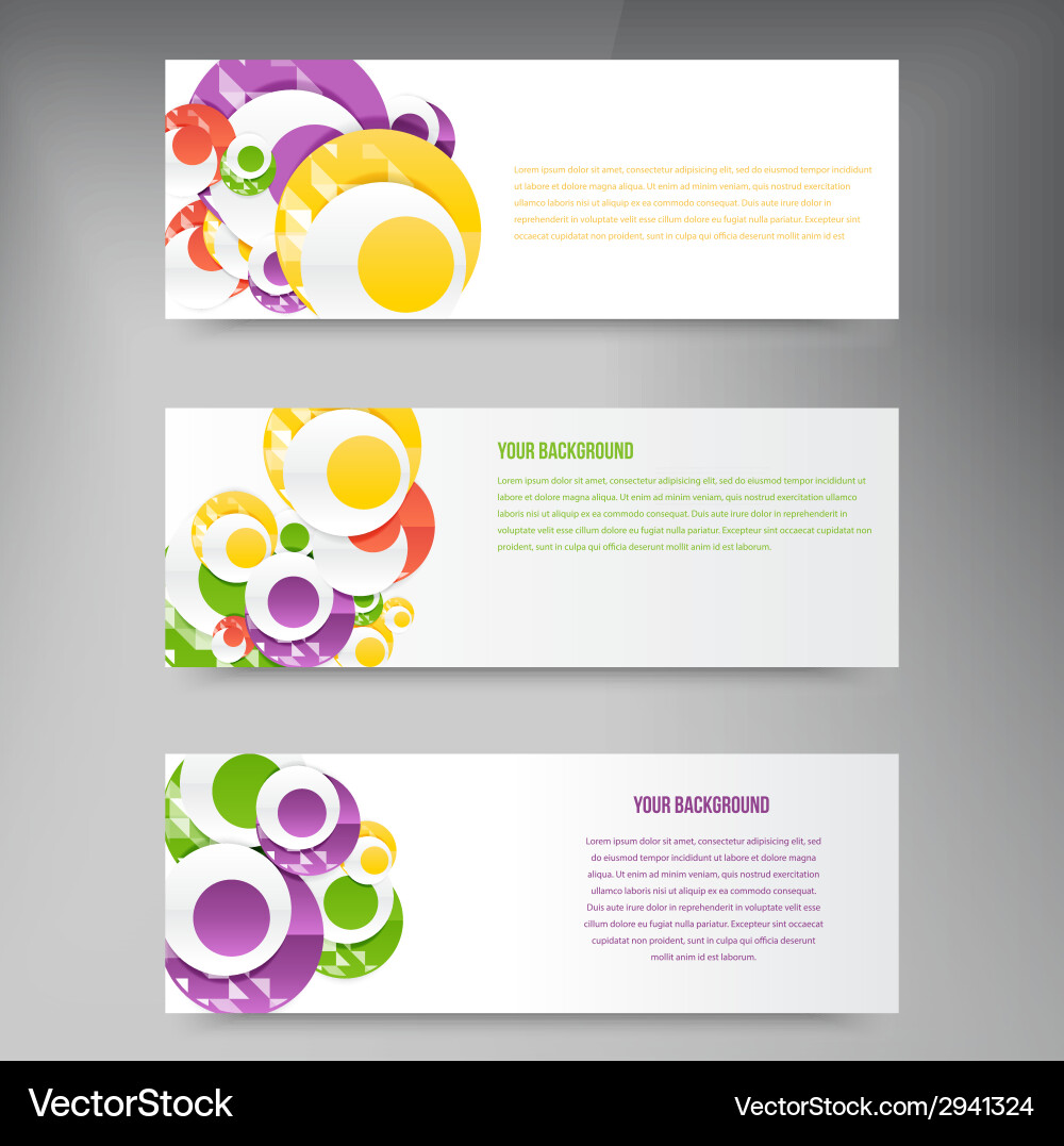 Abstract circles template object web vector image
