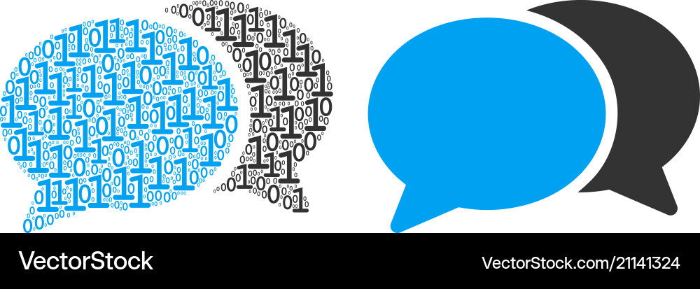 Binary Chat Communication vector image