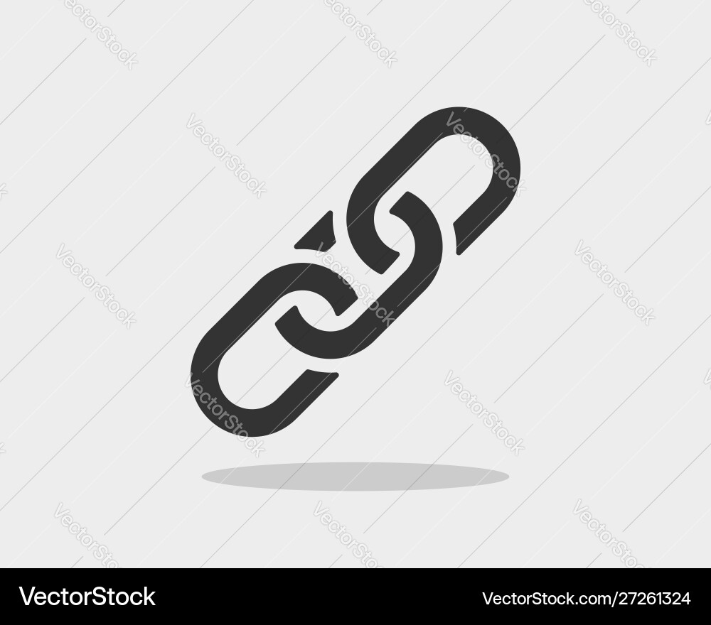Chain link icon chainlet element flat design Chain link icon chainlet element flat design vector image