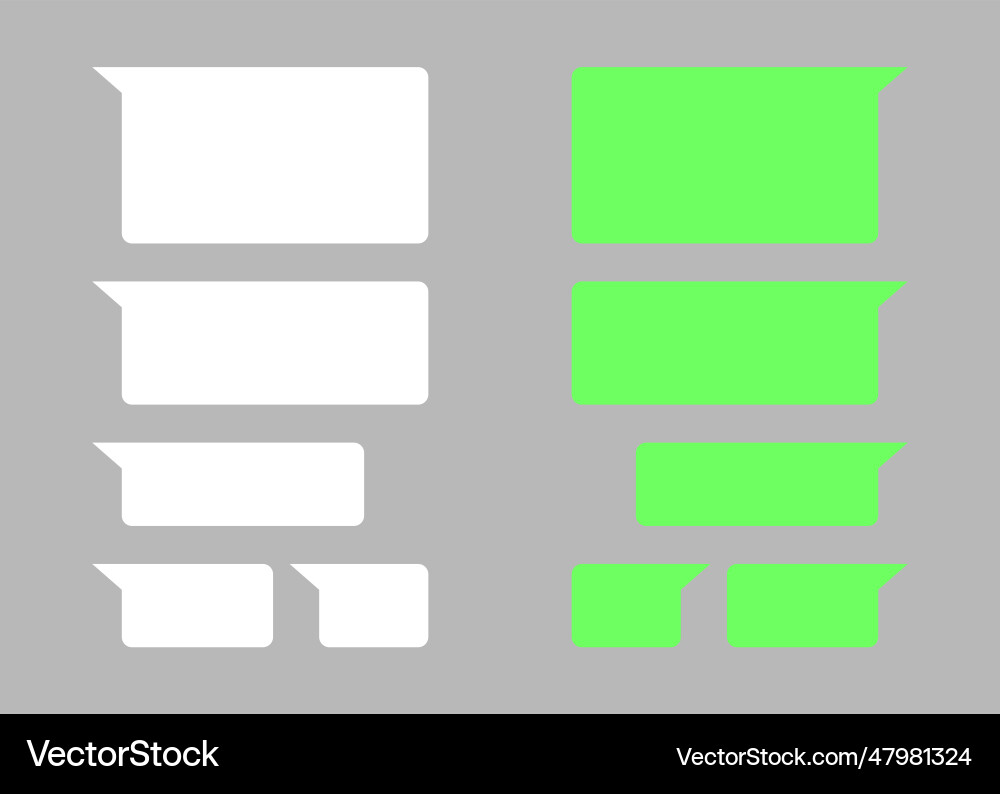 Chat text box empty messages template dialig vector image