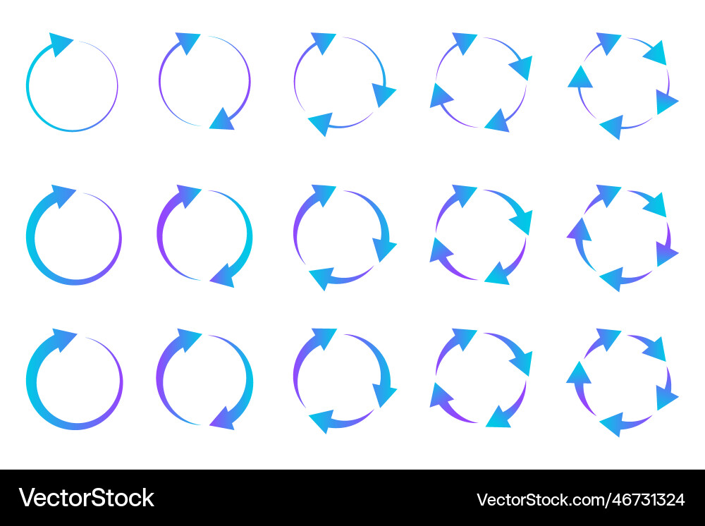 Circular arrows round shape Circular arrows round shape vector image