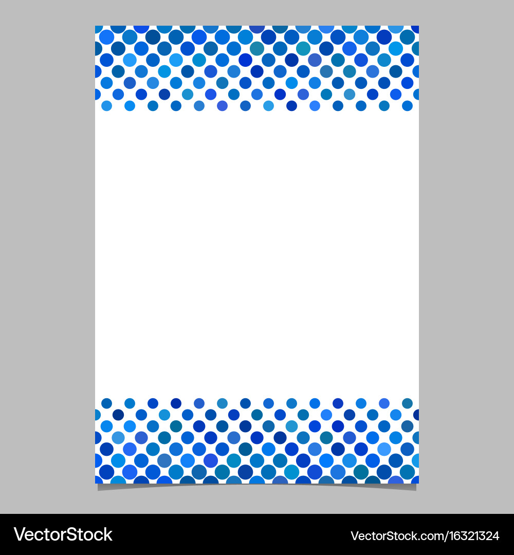 Dot pattern page template - design vector image