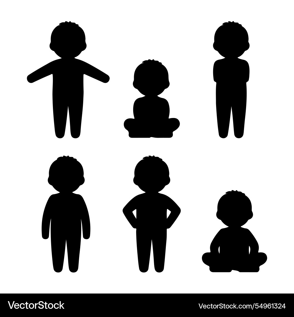 Dynamic pose of a child Dynamic pose of a child Vector Image