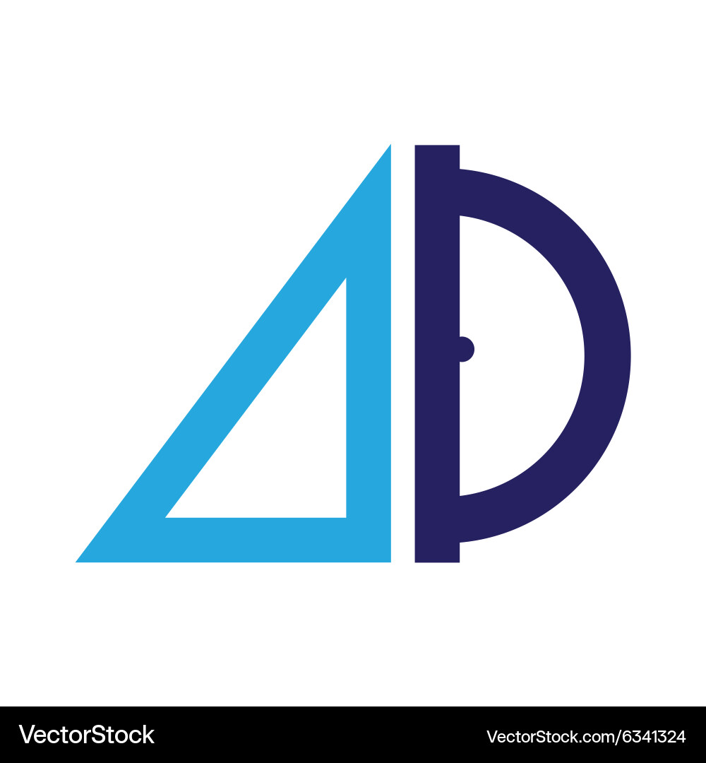 Flat with shadow icon and mobile application ruler vector image