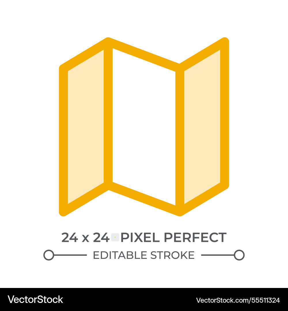 Folded paper sheet duotone color ui icon Folded paper sheet duotone color ui icon vector image