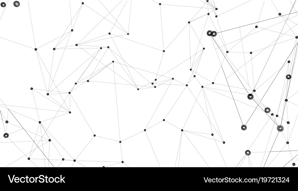 Global network connections with points and lines Vector Image