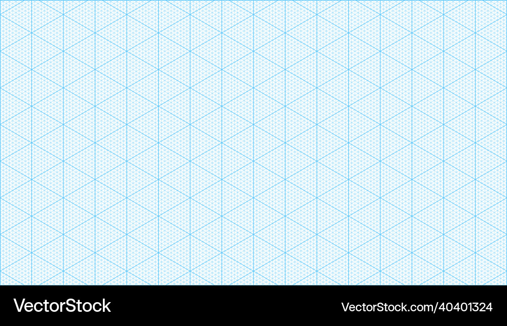 Isometric graph paper grid Vector Image