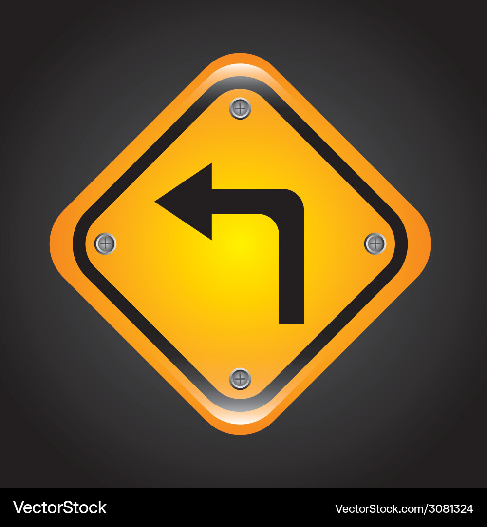 Left turn design Vector Image