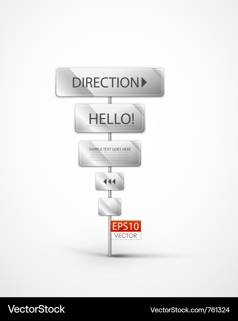 Post with directions and messages vector image