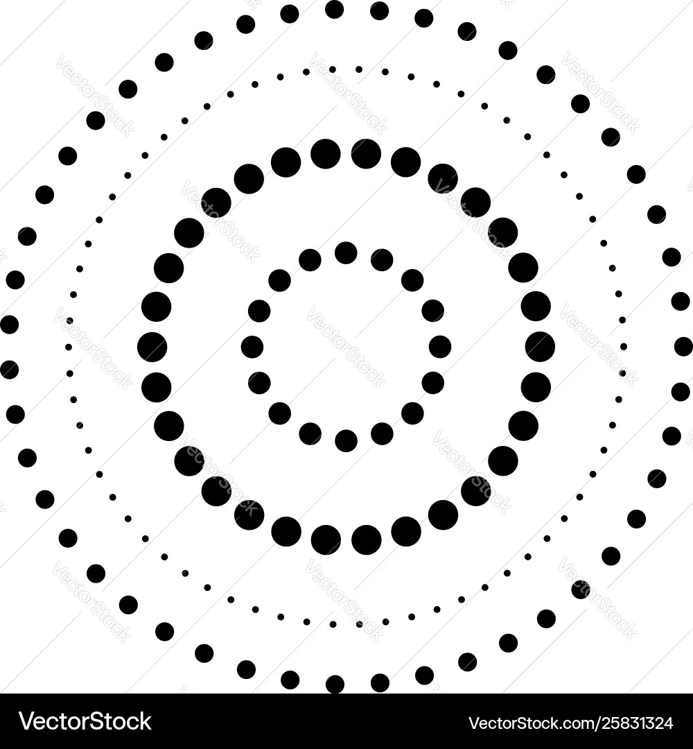 Radial radiating element concentric centripetal Vector Image