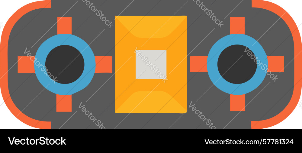 Retro recording device with playback controls Vector Image