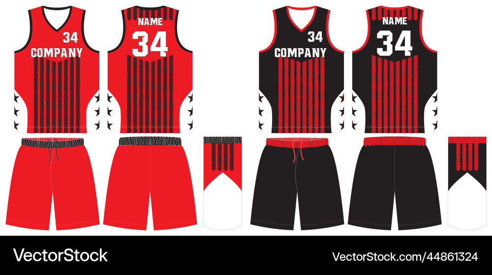 Reversible basketball uniform shorts template Reversible basketball uniform shorts template vector image