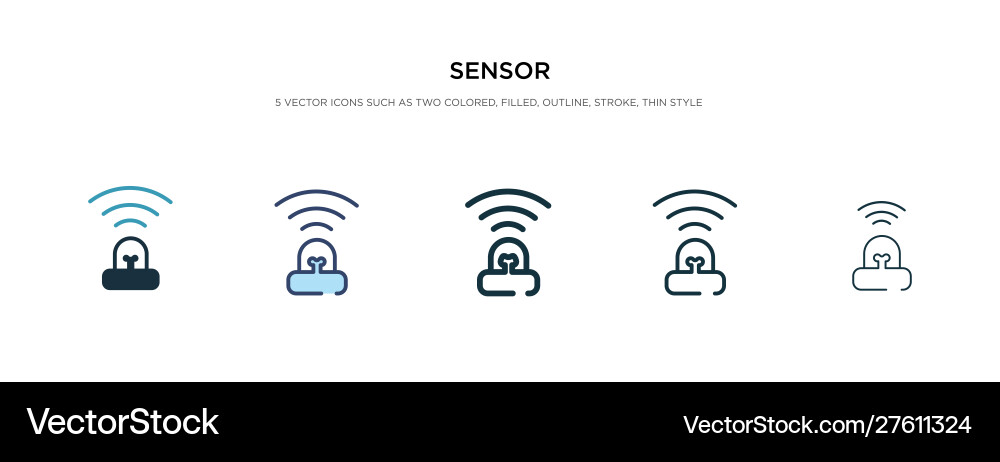 Sensor icon in different style two colored Vector Image