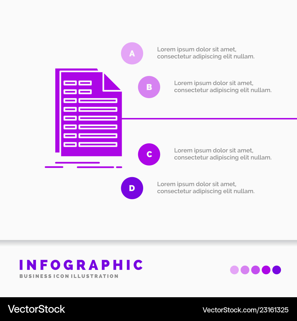 Bill excel file invoice statement infographics Bill excel file invoice statement infographics vector image