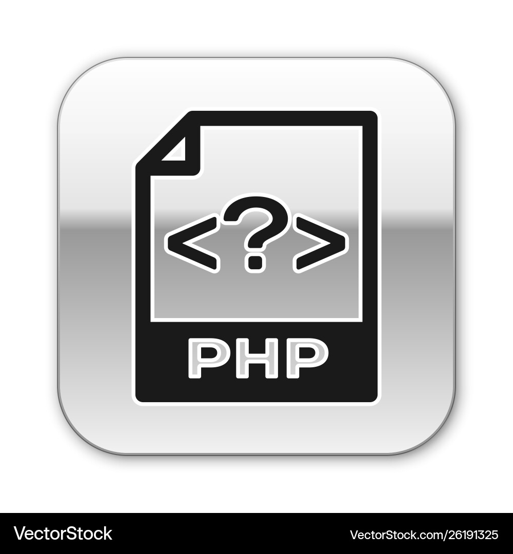 Black php file document icon download button Black php file document icon download button vector image