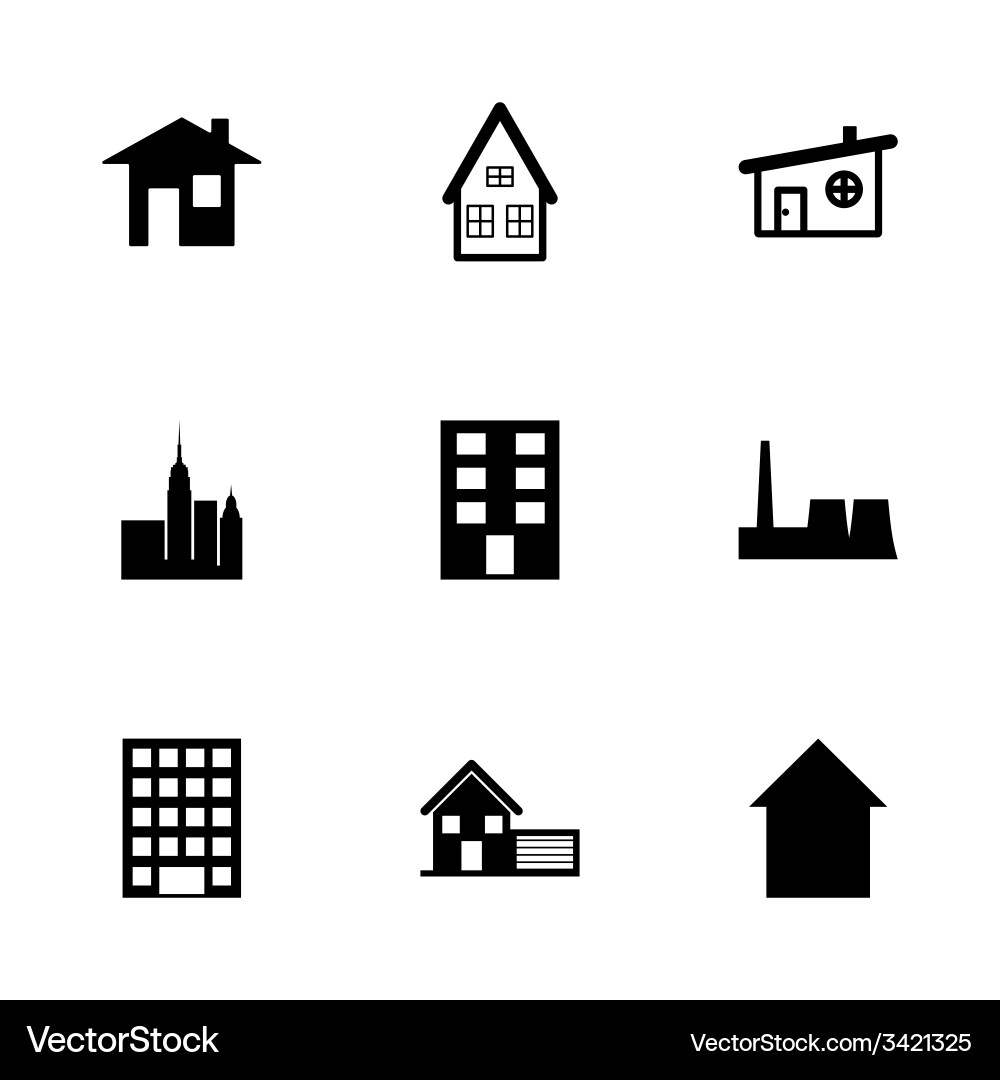 Building Icon Set vector image
