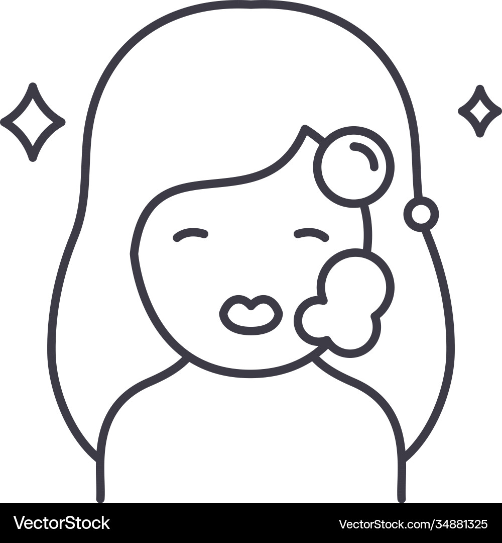 Cleansing icon linear isolated thin Vector Image