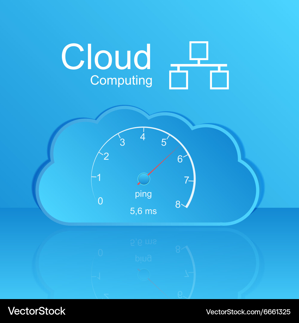 Cloud computing concept modern design template Vector Image