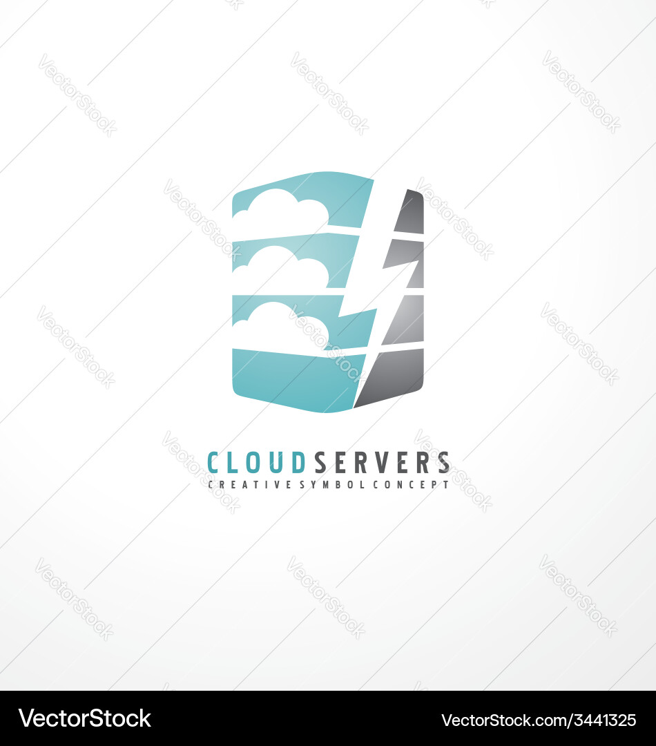 Creative logo design template for cloud computing Vector Image