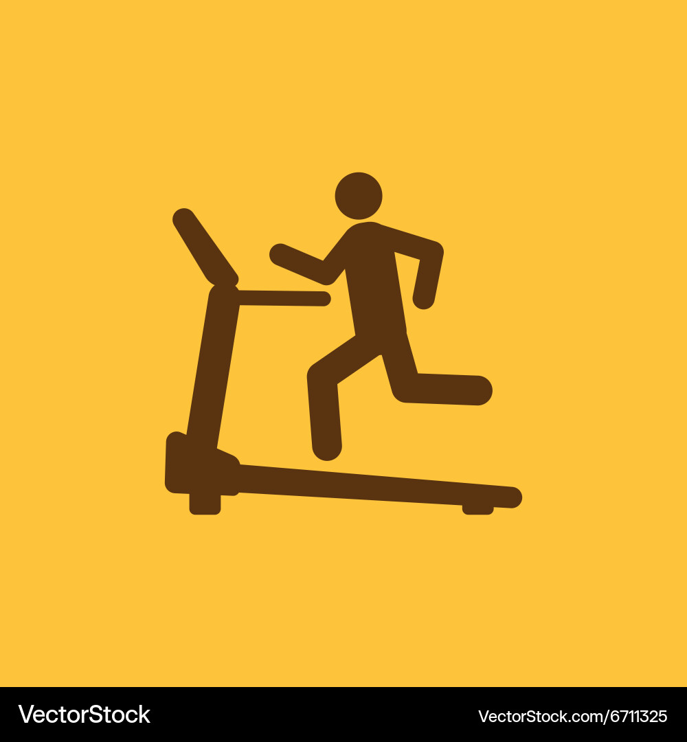 Cross trainer machine icon running symbol Vector Image