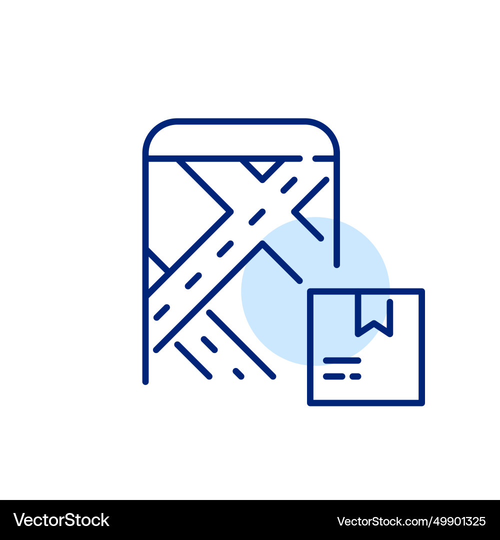 Delivery location tracking using smartphone app Delivery location tracking using smartphone app vector image