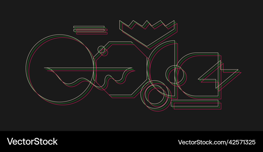 Dynamic Geometric Background vector image