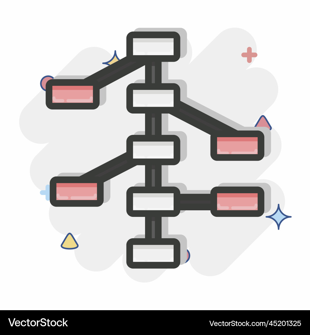 Icon decision trees related to machine learning Vector Image