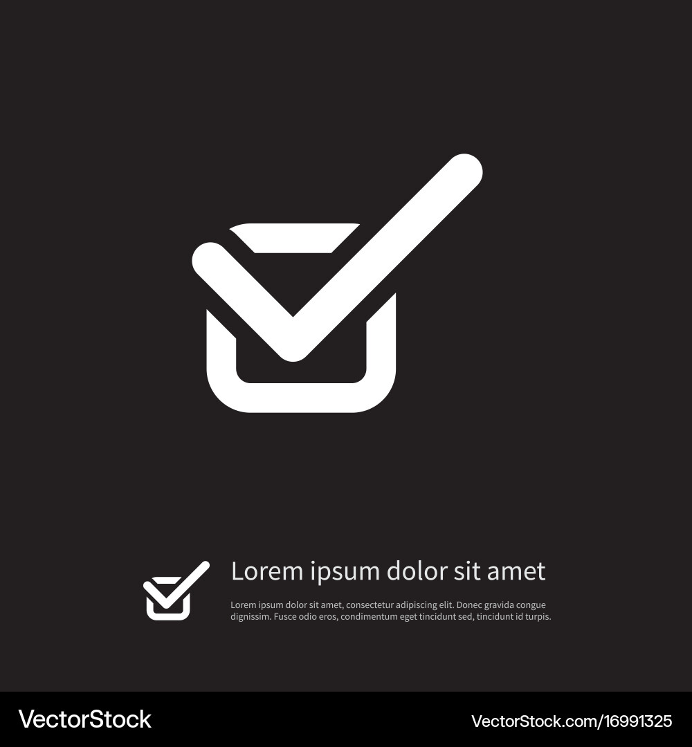 Isolated check icon done element can vector image