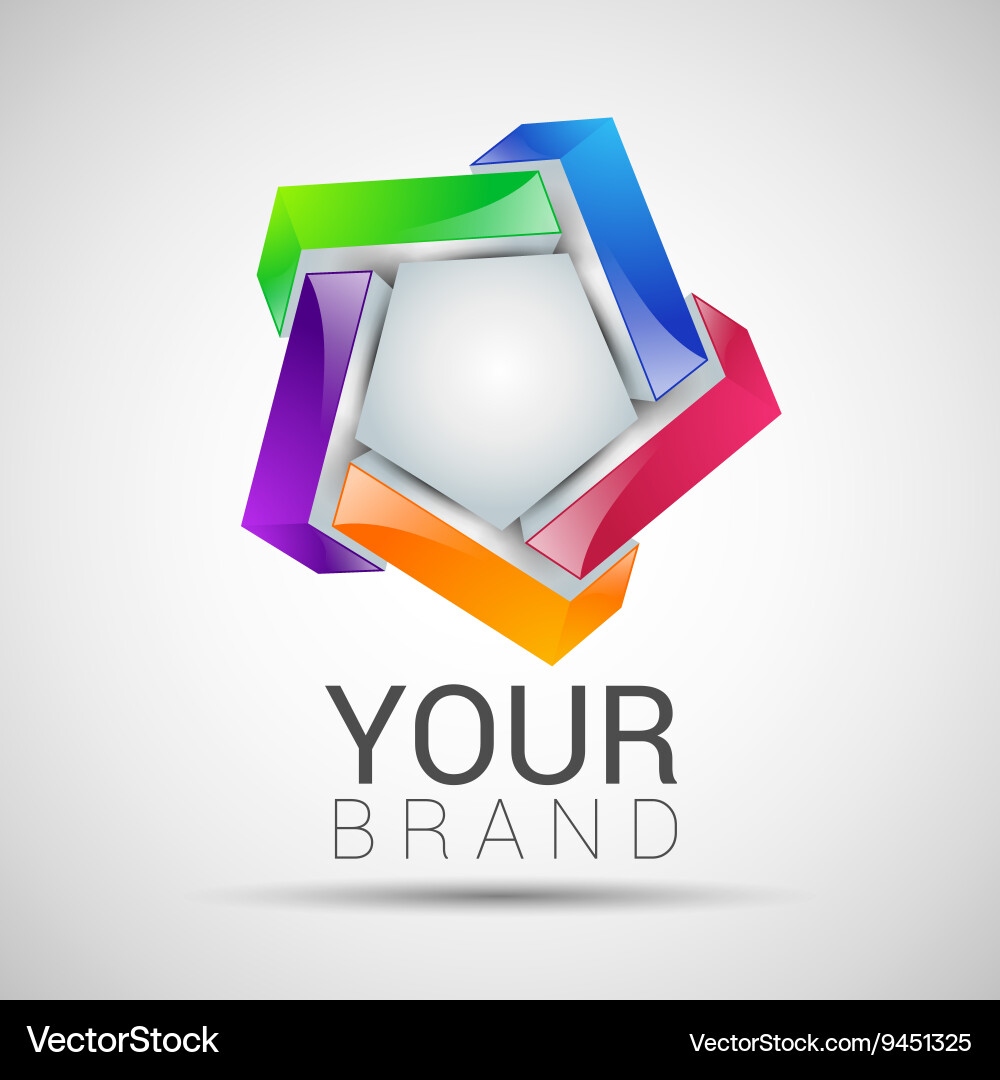 Logo design colorful element abstract Vector Image