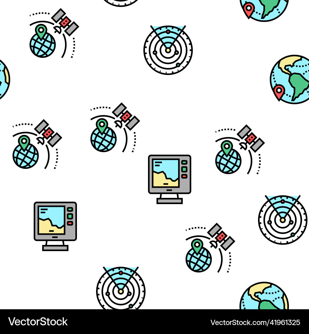 Map location system seamless pattern Map location system seamless pattern vector image