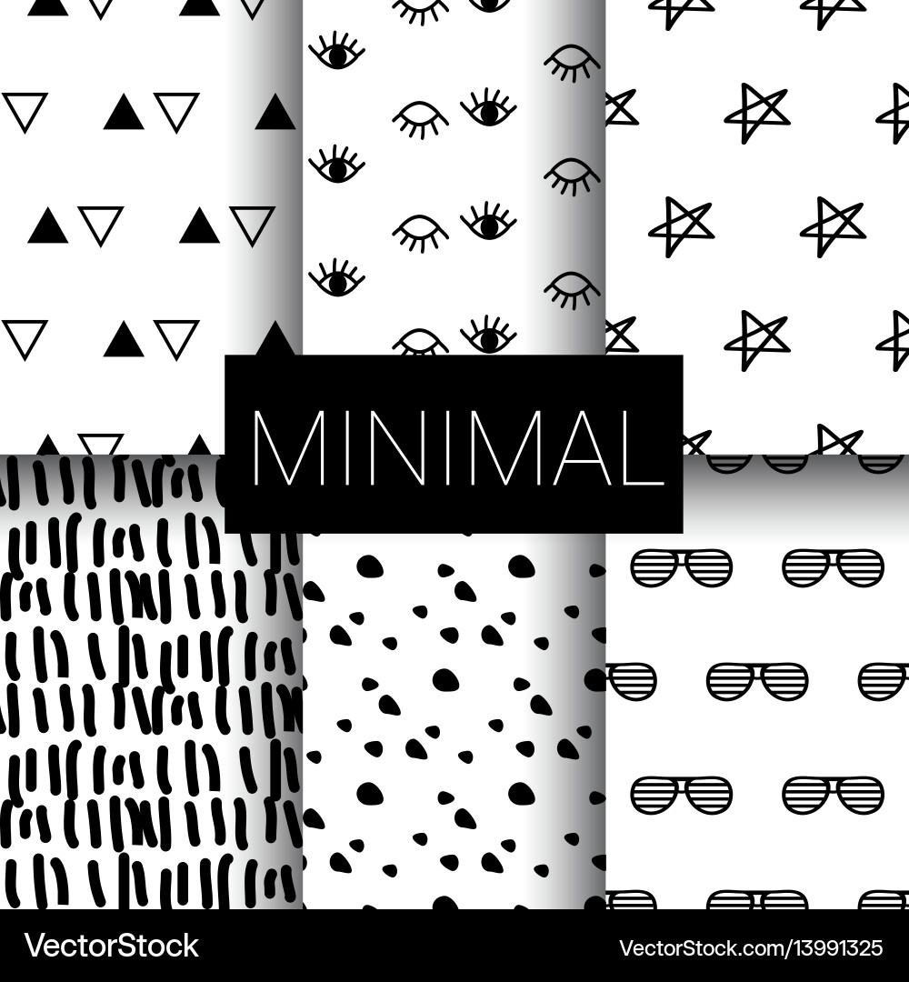 Minimal Seamless Patterns vector image