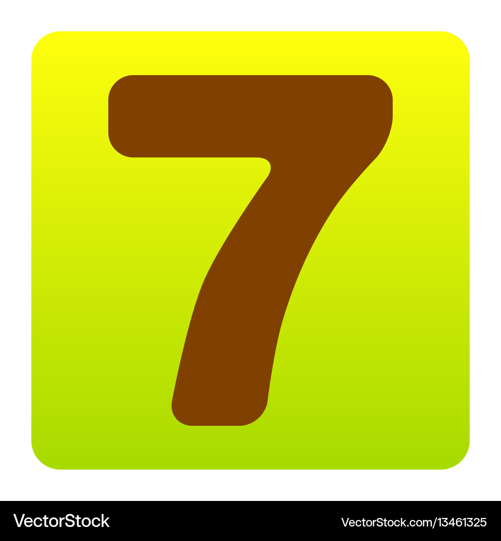 Number 7 sign design template element Number 7 sign design template element Vector Image