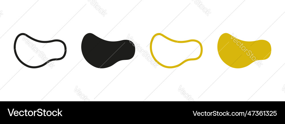 Organic abstract blob shape random blotch line Organic abstract blob shape random blotch line vector image