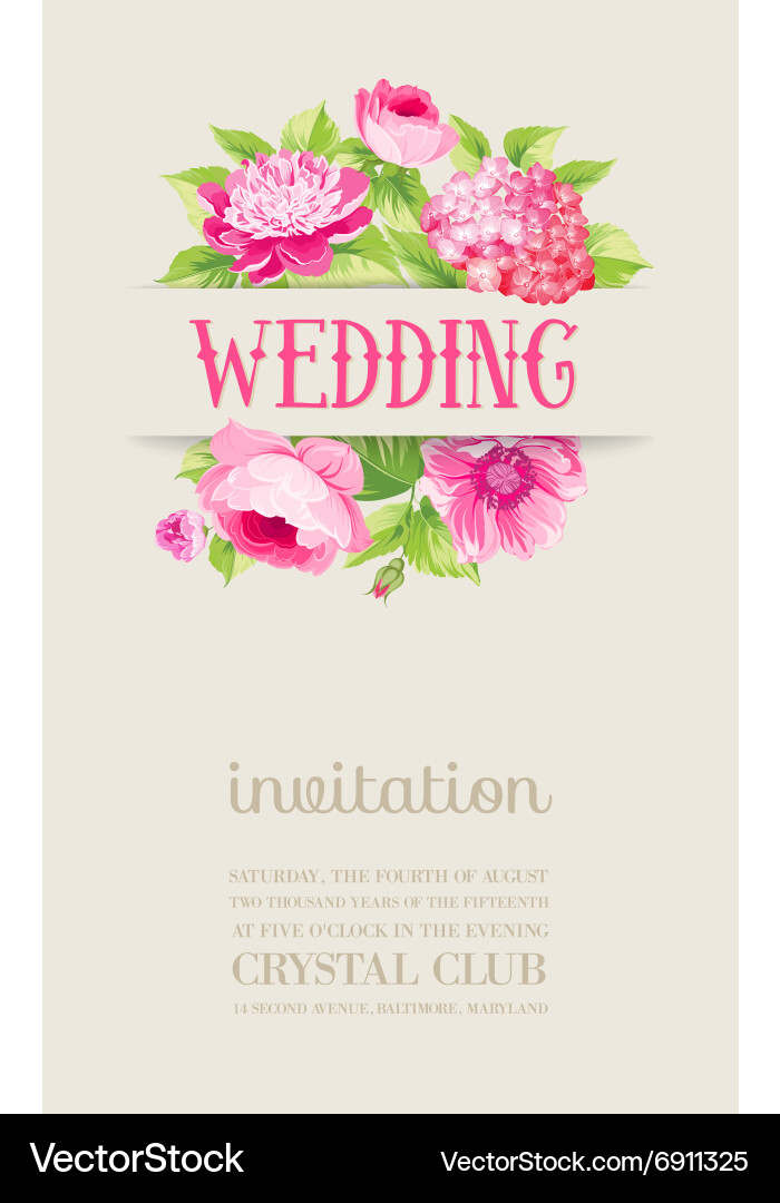 Rose mallow garland Vector Image
