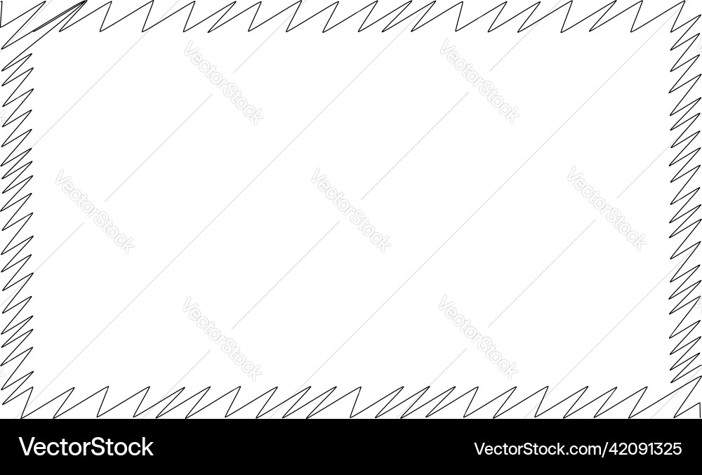 Scribble sketch lines rectangle plane squiggly vector image