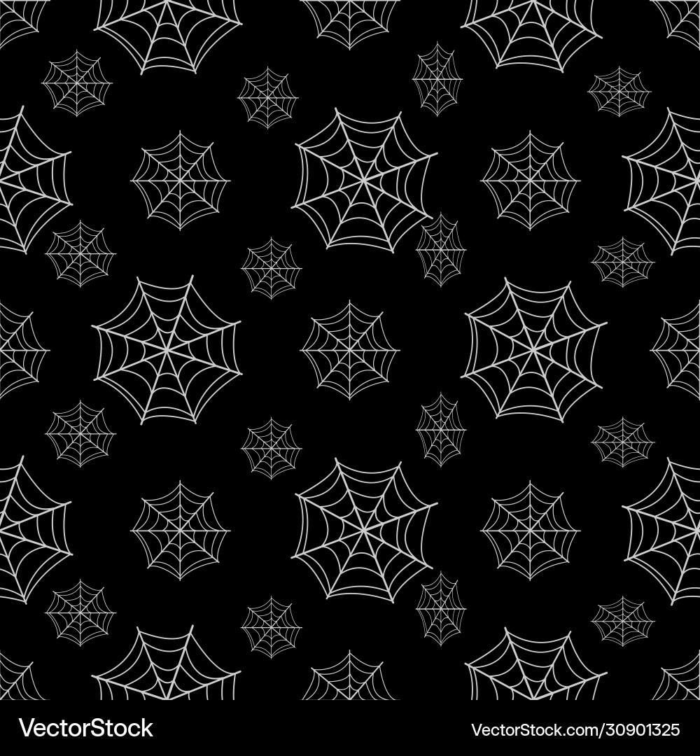 Seamless pattern with spiderweb Vector Image