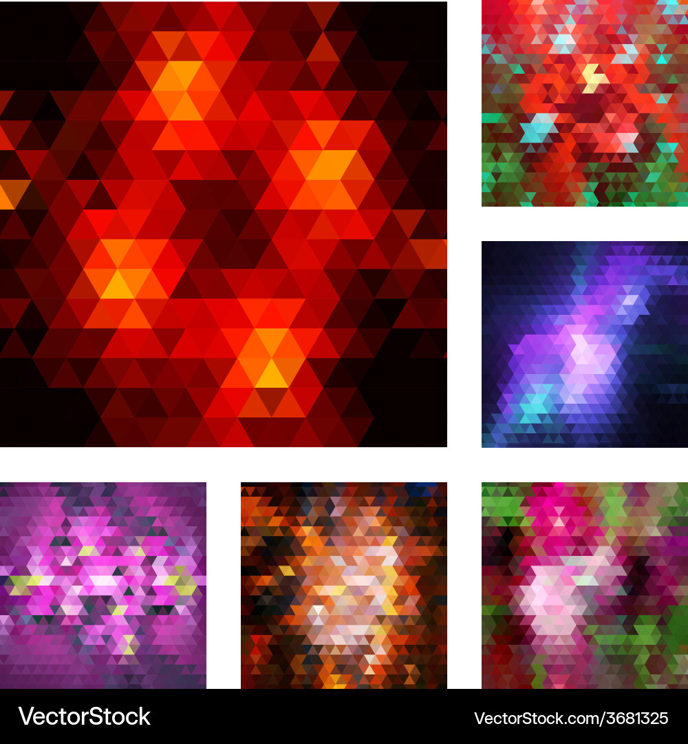 Set of abstract geometric background Vector Image
