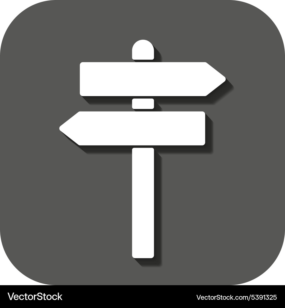 Signpost Icon - Pointer Symbol Vector Image