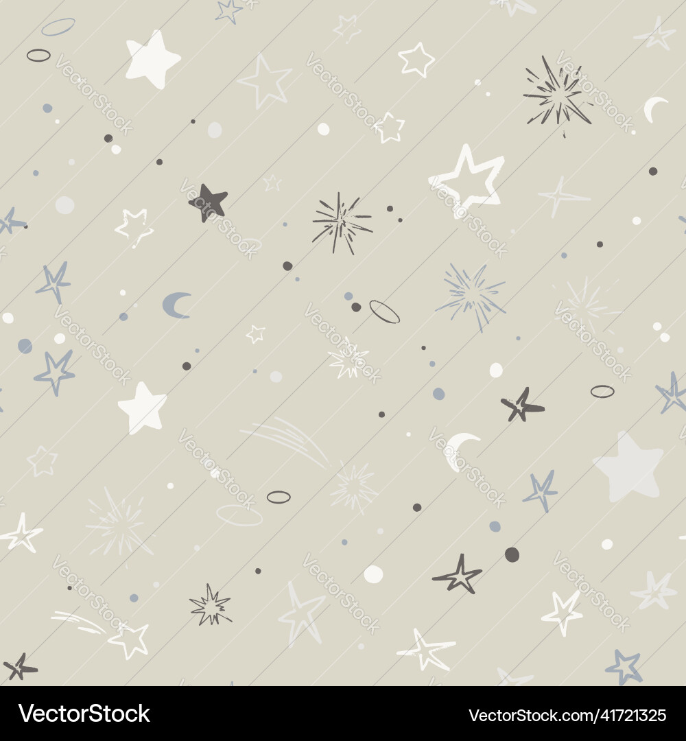 Space seamless pattern with planets comets Space seamless pattern with planets comets vector image