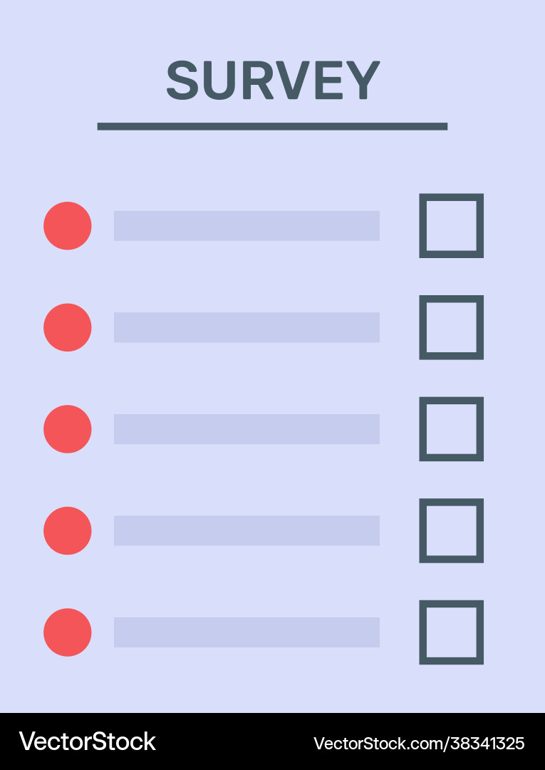 Survey list Vector Image