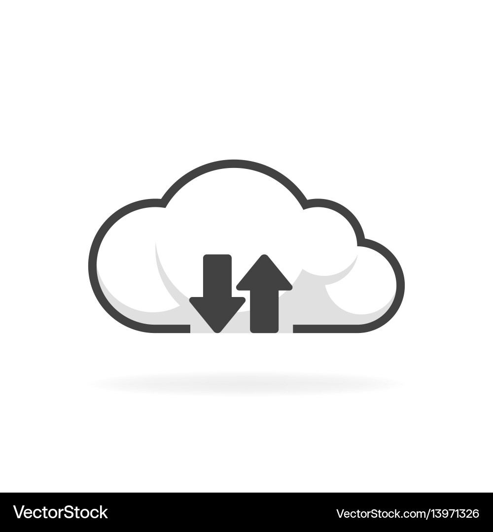 Cloud Backup and Sync Icon vector image