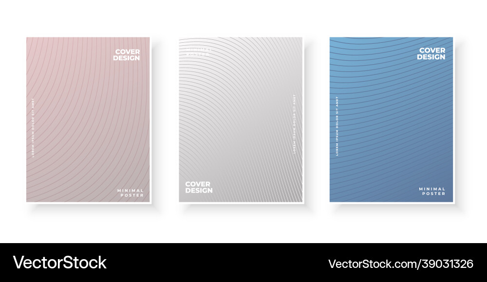 Colorful abstract template with gradient lines Vector Image