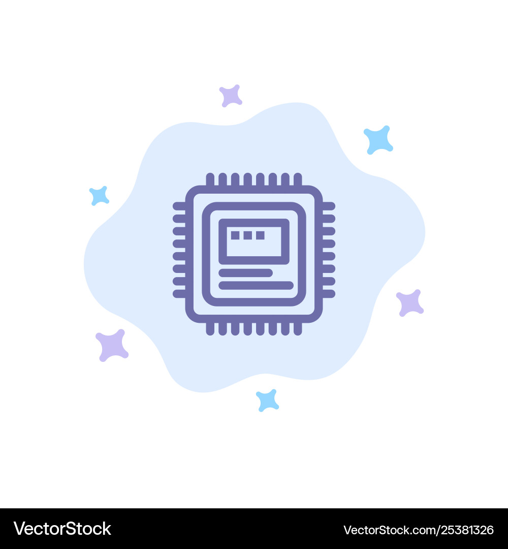 Cpu storage computer hardware blue icon Cpu storage computer hardware blue icon vector image