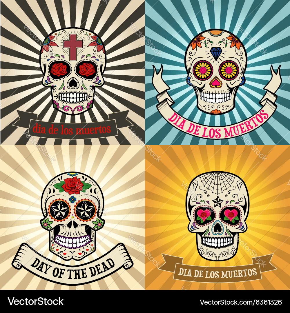 Day of the Dead Sugar Skull vector image