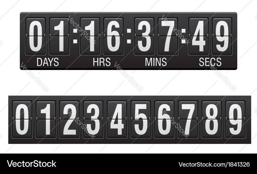 Digital Countdown Timer Display vector image