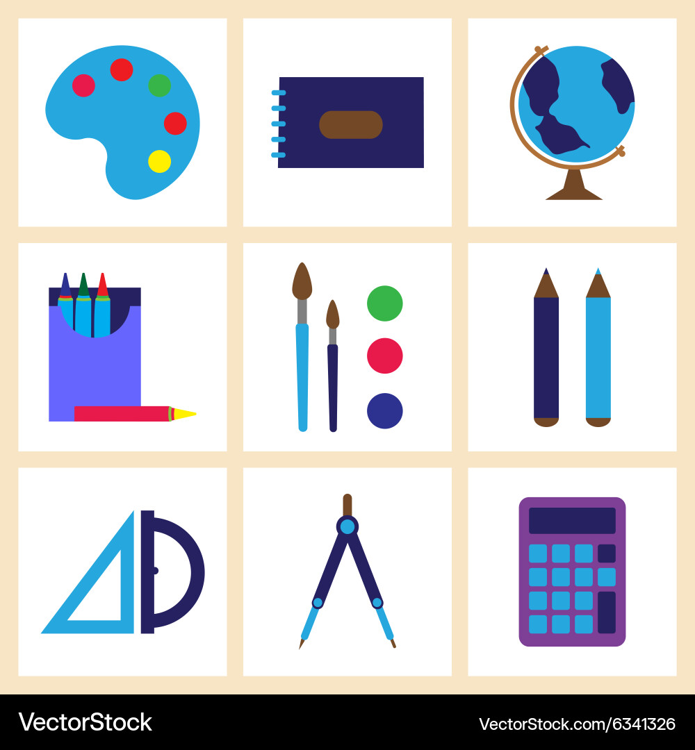 Flat with shadow concept and mobile application Vector Image