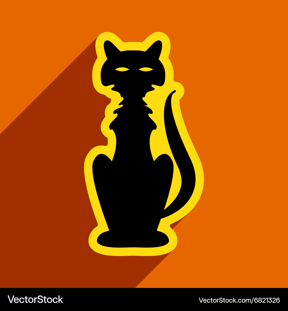 Flat with shadow icon and mobile application vector image