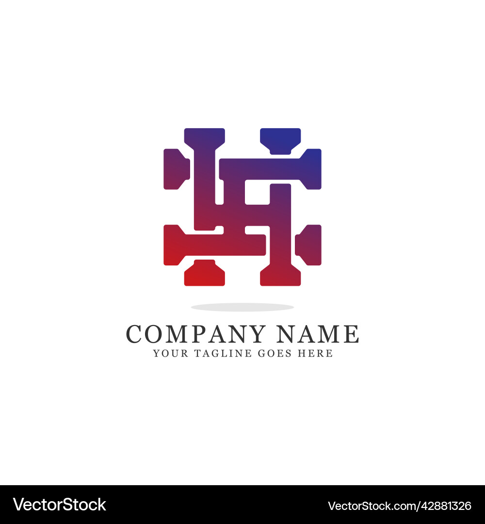 Initial name hh logo design with gradient color Initial name hh logo design with gradient color Vector Image