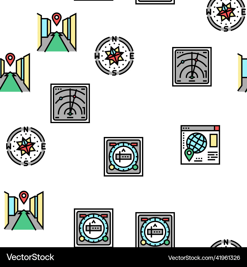 Map location system seamless pattern Map location system seamless pattern vector image