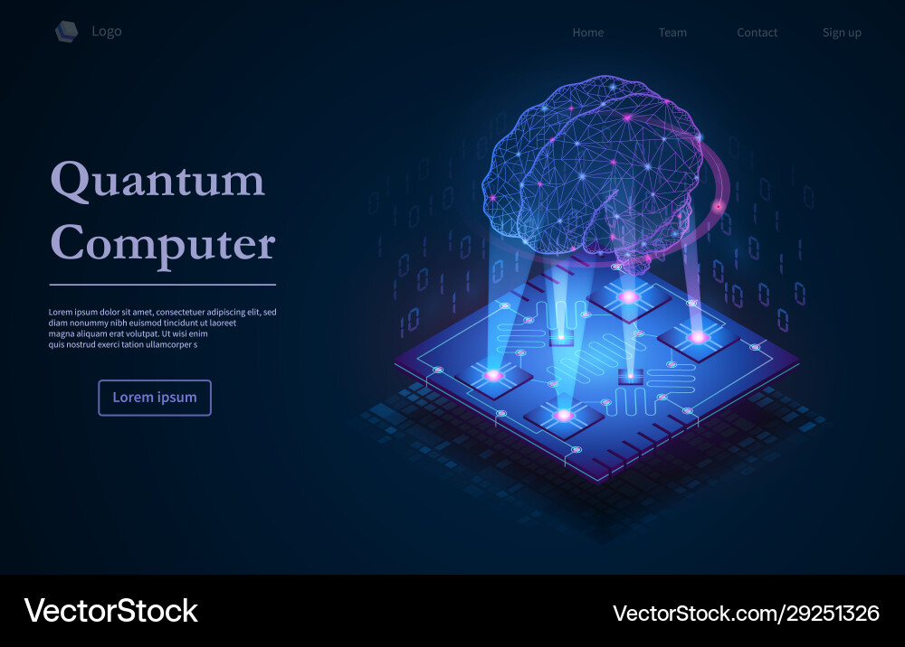 Quantum Computing Background vector image